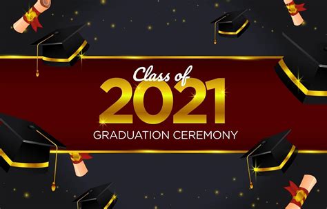 Graduation Of Class 2021 Academic Hat And School Certificate Elegant