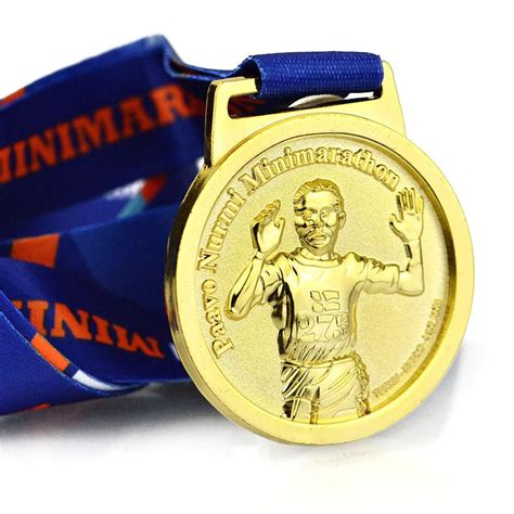 Factory Make Metal Gold Running Medals Custom Medal With Ribbon Medals