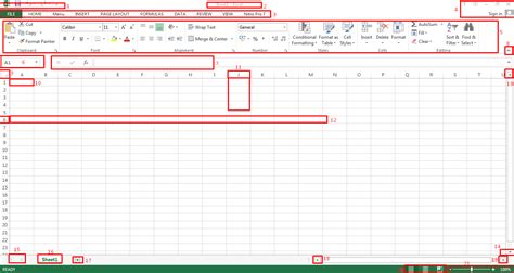 Mengenal Tampilan Lembar Kerja Worksheet Microsoft Excel 2013 Youtube