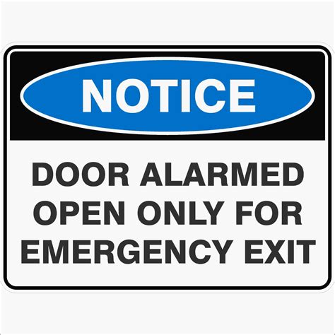 Door Alarmed Open Only For Emergency Exit Discount