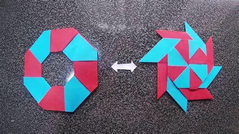 How To Make A Origami 8 Pointed Transforming Ninja Star Tutorial Youtube