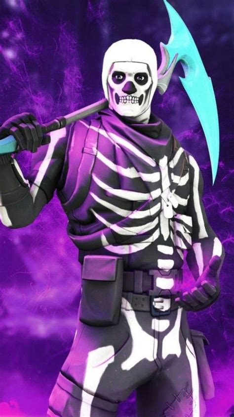 View 16 Gaming Wallpapers Purple Skull Trooper Thumbnail Img Aaralyn