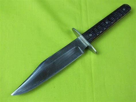 Vintage Wade And Butcher Sheffield England Bowie Knife Stag Handle