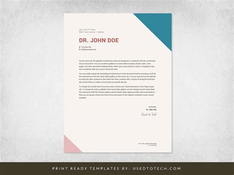 Free doctor letterhead format word psd apple pages. Free simplest personal letterhead format in Word - Used to Tech