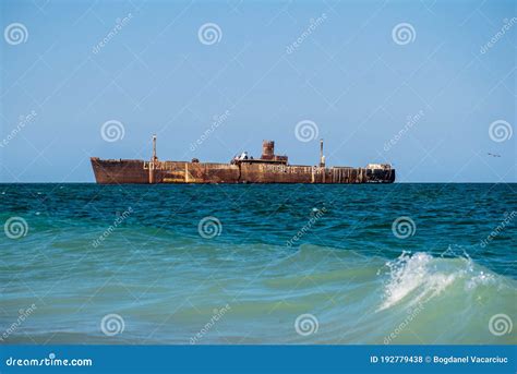 A Shipwreck An Old Wreck Abandoned At Sea Stock Photo Image Of