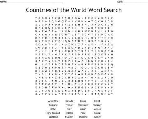 Countries Word Search Free Printable Countries Of Europe Word Search