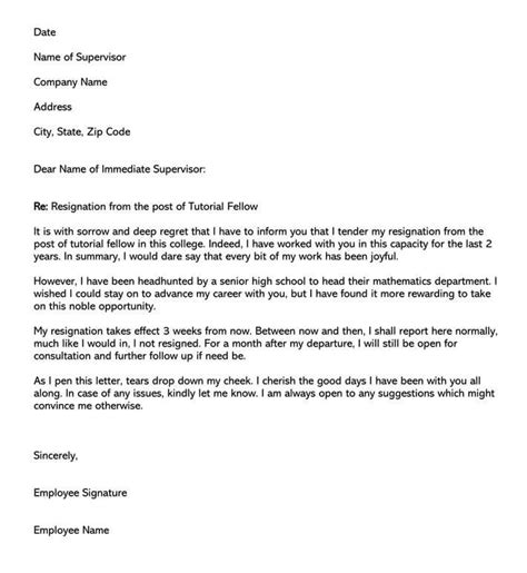 resignation letter due  personal reason   examples