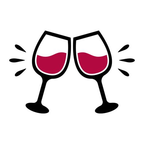 Clip Art Of A Wine Glasses Cheers Illustrations Royalty Free Vector