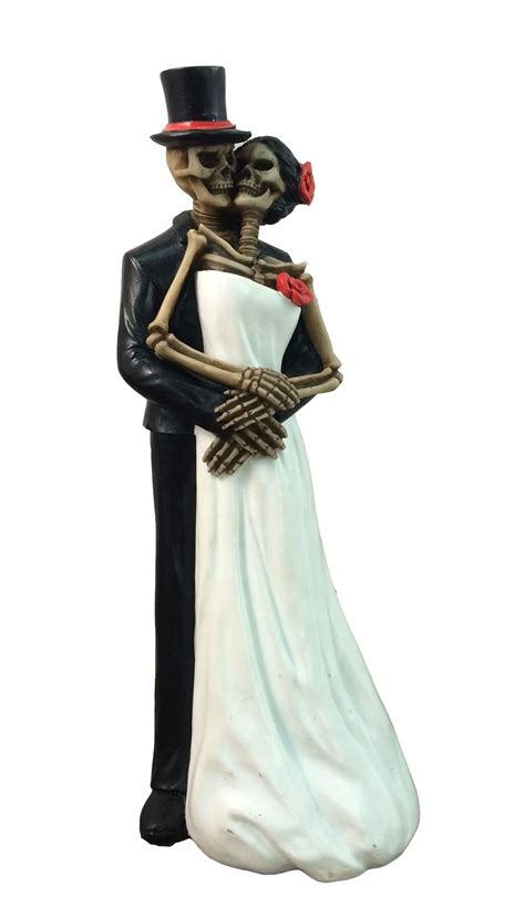 Buy Dwk Skeleton Couple Figurine Wedding Cake Topper Till Death Do Us Part Wedding Decor