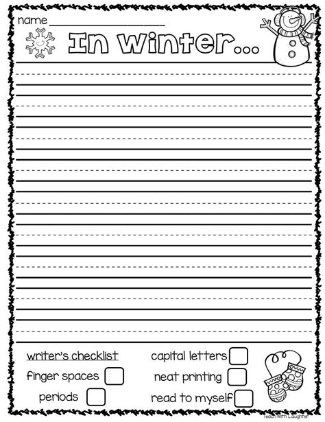 Teach With Laughter Winter Writing Freebie