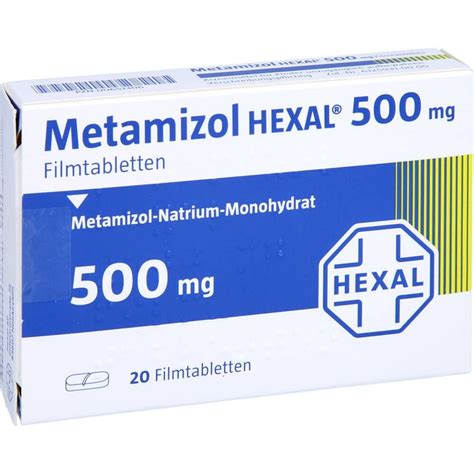 Metamizol Hexal 500 Mg Filmtabletten 20 St Apotheke Disapo De