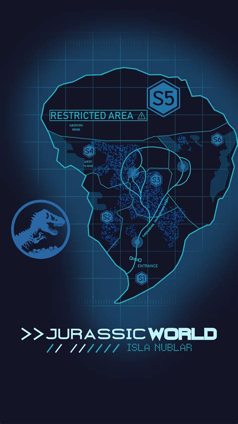 Jurassic World Map Phone Version By Teslarex On Deviantart