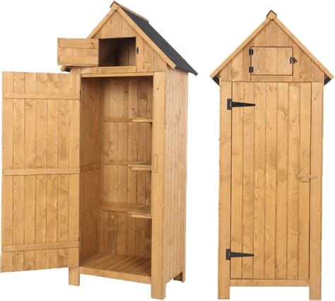 Buy Kcelarec Outdoor Storage Shed Cabinet Tool Shed Wooden Garden