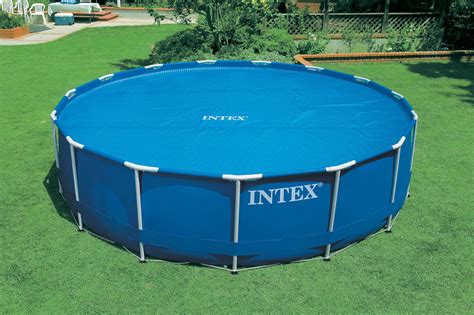 Intex 18 Foot Round Easy Set Blue Solar Cover For Swimming Pools Pool