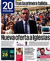 Portada del diario 20 minutos del día 24/07/2019 – News Europa