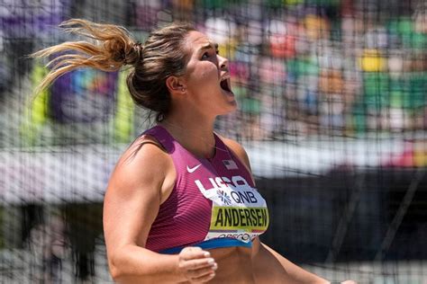 brooke andersen wins gold in the women s hammer throw at world athletics championships