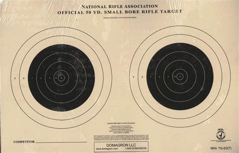 Tq 32 50 Yard Small Bore Nra Competition Rifle Target On Tag Package
