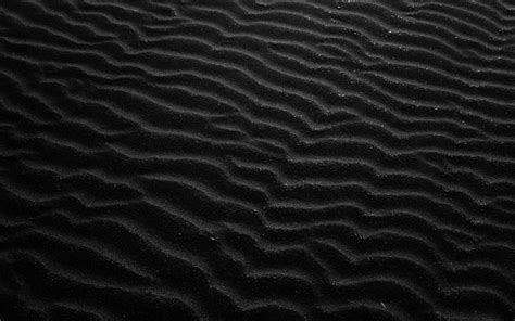 Download Wallpapers 4k Black Sand Texture Wavy Sand