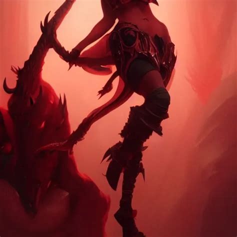Sexy Lilith Demon Red Skin Horns Diablo Iv In The Stable Diffusion Openart