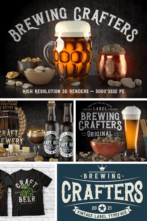 Beer Font Brewing Crafters Vintage Fo Masterbundles