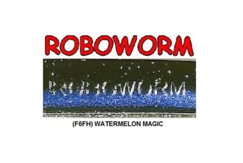 Roboworm Straight Tail Sr F6fh Watermelon Magic 6 Inch Handpoured Drop