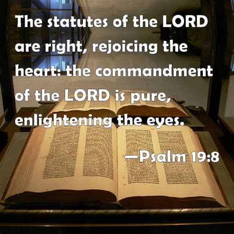 Psalm 198 The Statutes Of The Lord Are Right Rejoicing The Heart The