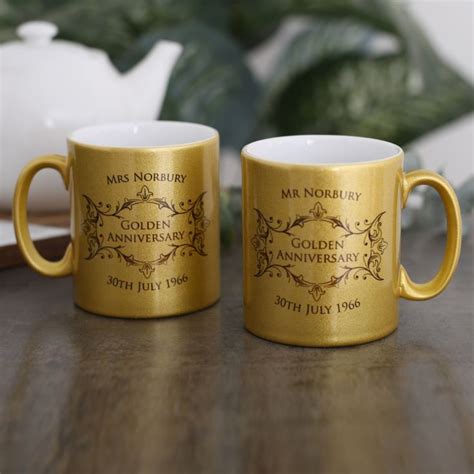 Check spelling or type a new query. Personalised Pair Of Golden Anniversary Sparkly Mugs | The ...