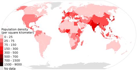 List Of Countries And Dependencies By Population Density Wikipedia