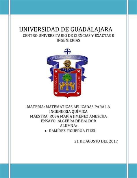 24 full pdf related to this paper. (PDF) ENSAYO ÁLGEBRA DE BALDOR MAPIQ. | Itzel Ramírez ...