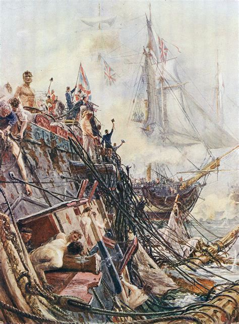Hms Belleisle After The Battle Of Trafalgar On 21st October 1805 During