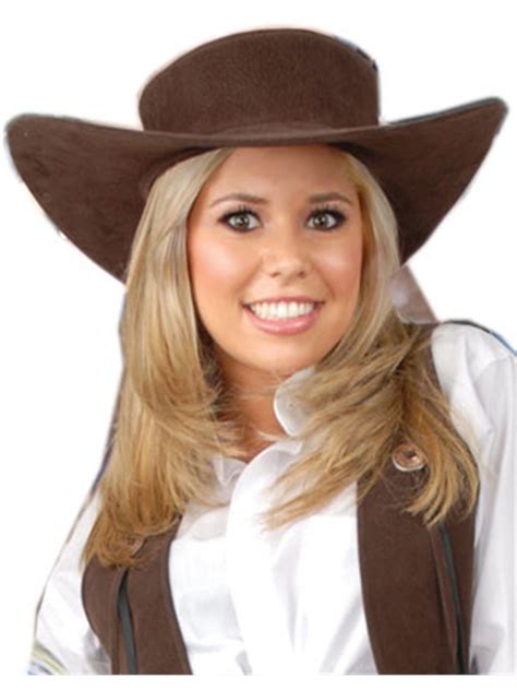 Deluxe Brown Suede Cowgirl Hat