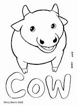 Coloring Cow Mewarnai Hewan Sapi Animals Marini Winry 2005 Animal Line Illustration sketch template