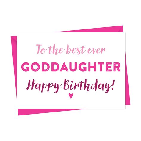 Happy birthday goddaughter quotes and bday cards | a nice collection of beautiful images and sweet happy birthday wishes for goddaughter. Birthday Card For Goddaughter - Birthday Card - A is for Alphabet