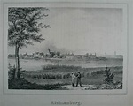 Richtenberg. Lithographie aus "Pomerania". Stettin, Sanne & Comp. 1844 ...