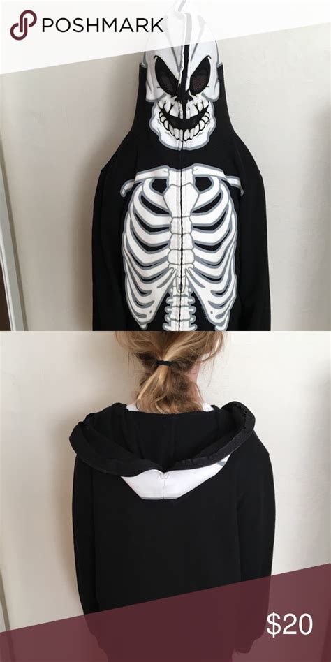 Skeleton Hoodie Black Skeleton Hoodie With Eye And Mouth Holes Great