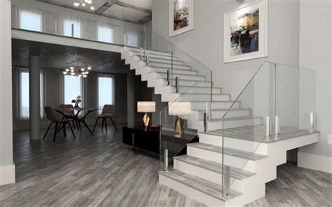 Glass Staircase Railing‌ System Crystalia Glass