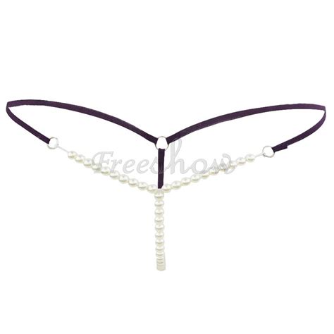 Women Sexy Lingerie Stretch Pearl G String Panty Knickers V String Underwear Ebay