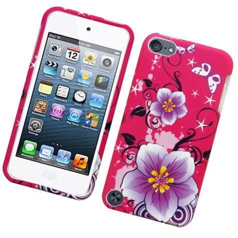 Insten Flowers Hard Rubberized Case For Apple Ipod Touch 5th Gen Hot