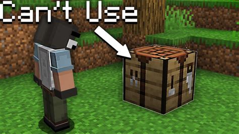 Can You Beat Minecraft Without Crafting Tables Youtube