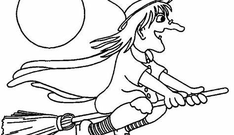 Get This Easy Preschool Printable of Witch Coloring Pages A5BzR