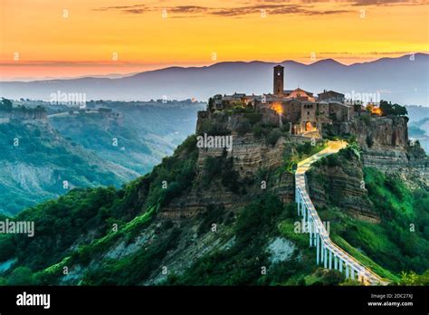 View Of Civita Di Bagnoregio A Town In The Province Of Viterbo Lazio