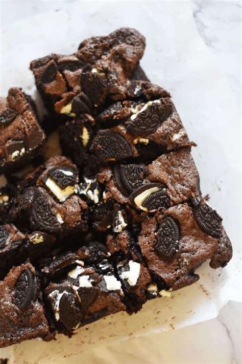 Oreo Brownies Recipe Fudgy Double Choc Foodtalk