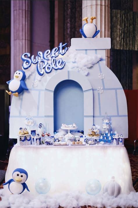 Karas Party Ideas Crystal Blue Winter Onederland 1st Birthday Party
