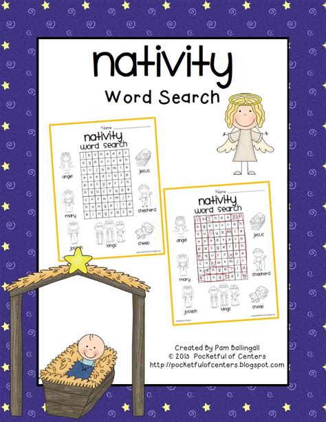 Nativity Word Search Freebie Christmas Word Search Christmas Words