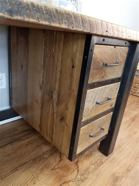 Buy Custom Made Reclaimed Wood Office Desk Barnwood Computer Desk Rustic Corner Desk Made To