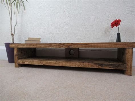 Tv Table Very Low Rustic Wood Plasma Lcd Low Tv Stand Unit Table For