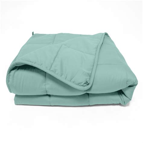 Quilted Microfiber Weighted Throw Blanket Turquoise 41x60 10lbs