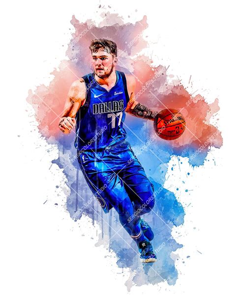 Download, share or upload your own one! Free download Luka Doncic NBA poster Dallas Mavericks watercolor handmade 1545x2000 for your ...