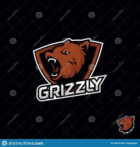 Grizzly Head Mascots Logo Vector Eps 10 Stock Vector Illustration Of