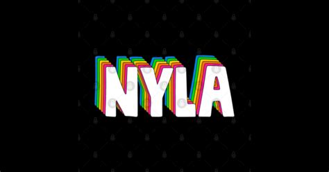 Hello My Name Is Nyla Rainbow Name Tag Nyla Sticker Teepublic